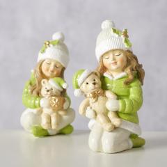 Figurina - Fata cu urs de plus (2 modele - pret pebucata)