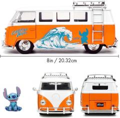 Masinuta metalica cu figurina - Stitch & Volkswagen 1961