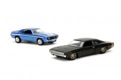 Set 2 masinute metalice - Fast &Furios - Chevrolet Camaro 1969 si Dodge Charger Widebody 1968