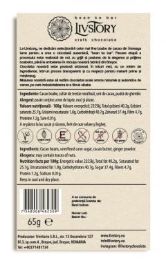 Ciocolata neagra cu ghimbir - Livstory, 65g