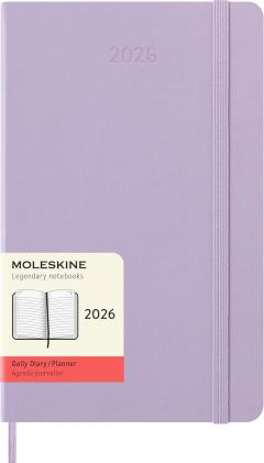 Agenda 2026 - Moleskine Classic 12 Months Daily Planner - Hardcover, Large (Pastel Lilac)