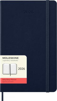 Agenda 2026 - Moleskine Classic 12 Months Daily Planner - Hardcover, Large (Sapphire Blue)