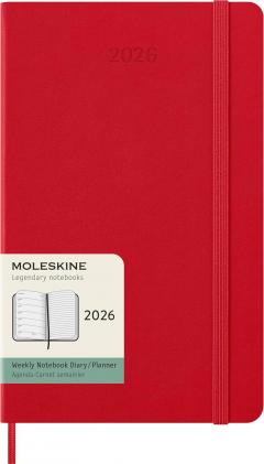 Agenda 2026 - Moleskine Classic 12 Months Weekly Planner - Hardcover, Large (Red)