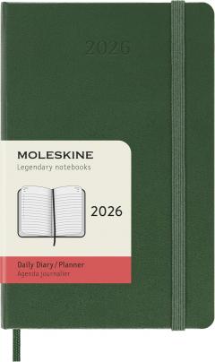 Agenda 2026 - Moleskine Classic 12 Months Daily Planner - Hardcover, Pocket (Myrtle Green)