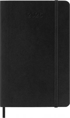 Agenda 2026 - Moleskine Classic 12 Months Daily Planner - Softcover, Pocket (Black)