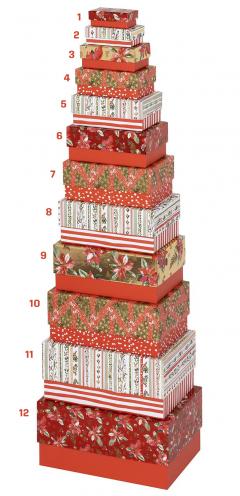 Cutie cadou - Stephanie Dyment: Festive Flora & Fauna - Rectangle Box 10 (pret pe bucata)
