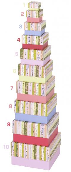 Cutie cadou - Stephanie Dyment: Linear Floral - Square Box 09 (pret pe bucata)