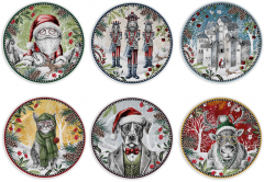 Set 6 farfurii desert - Christmas