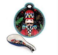 Set suport farfurie + suport tacamuri - Rest Christmas The Nutcracker