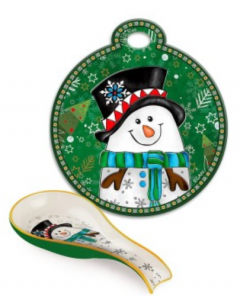 Set suport pahar + suport lingura - Snowman