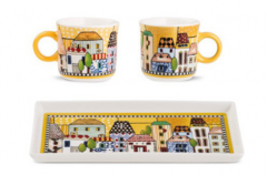 Set 2 cesti + tava - Paese Mio - Galben