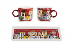 Set cani + tava - Paese mio red