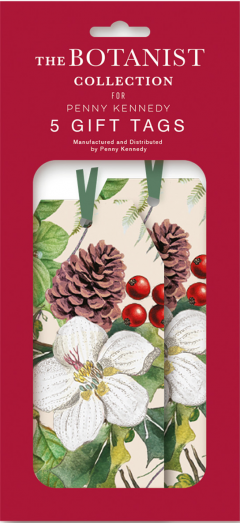 Set 5 etichete cadouri - Evergreen