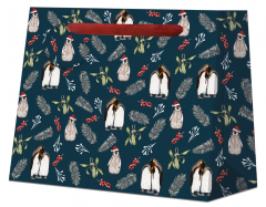 Punga de cadou - Penguins Noir - Large