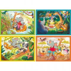 Puzzle interactiv - Animalute jucause, 140 piese