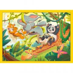 Puzzle interactiv - Animalute jucause, 140 piese