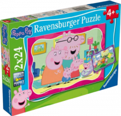 Puzzle - Familia Peppa Pig, 48 piese