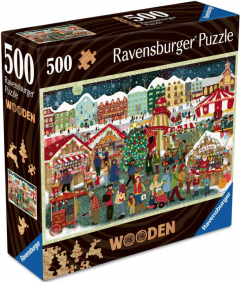 Puzzle din lemn - Targ de Craciun, 500 piese