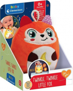 Jucarie bebelusi - Vulpe de plus cu lumina de noapte si sunete pentru relaxare