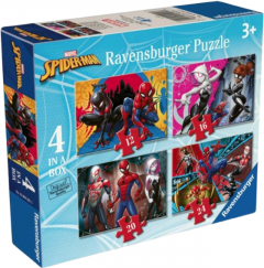 Puzzle 4 in 1 - Marvel Spiderman, 72 piese
