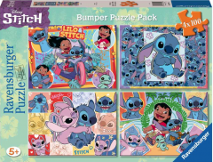Puzzle 4 in 1 - Disney Stitch, 100 piese
