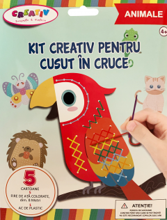 Kit creativ pentru cusut in cruce - Animale