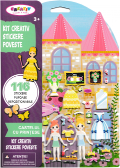 Kit creativ - Stickere poveste - Castelul cu printese