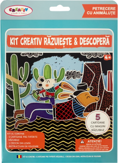 Kit creativ - Razuieste & descopera - Petrecere cu animalute