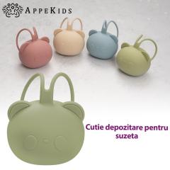Suport pentru suzeta din silicon - The Little Bear - Raw Green