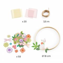 Set creativ - DIY Coronita cu flori Dalia
