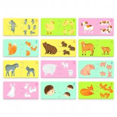 Puzzle Duo - Mama-Pui, 12 piese
