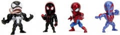 Set 4 figurine metalice - Marvel Spider-Man - Spider-Man, Spider-Man 2099, Spider-Man(Miles Morales), Venom