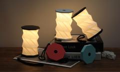 Lampa - Mini Hexagon Twist - Walnut Drift