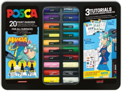 Set 20 markere - Uni - Manga Hero