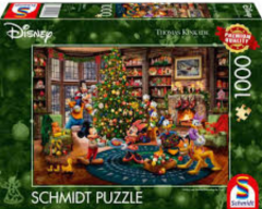 Puzzle 1000 piese - Disney - Mickey & Minnie impodobesc bradul