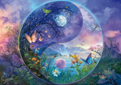 Puzzle 1000 piese - Yin & Yang - Lumea fantastica a insectelor