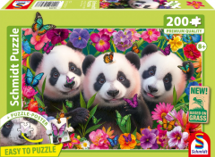 Puzzle 200 piese - Trioul Ursilor Panda