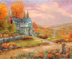 Puzzle 500 piese - Toamna la Dealul merelor