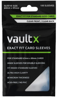 Set 100 folii protectie cartonase - Exact Fit - Vault X