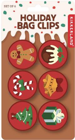 Set 6 clipsuri pungi - Christmas