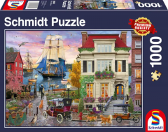Puzzle 1000 piese - Ship in the harbour