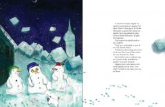 Trei oameni de zapada si-un catel tot de zapada