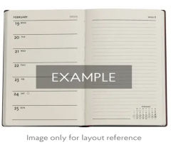 Agenda 2026 - Paperblanks - Blue Luxe (Luxe Design) - Mini 12-Month Verso Hardcover Flexi