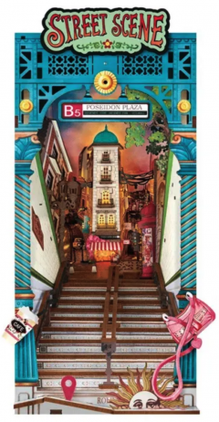 Puzzle 3D 196 piese - Book Nook & Wonderland Street Scene