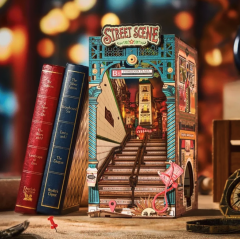 Puzzle 3D 196 piese - Book Nook & Wonderland Street Scene