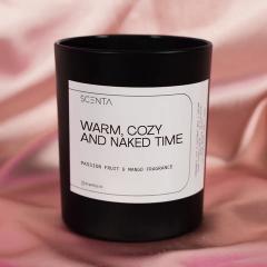 Lumanare parfumata  - Warm, cozy and naked time 200g - cu capac