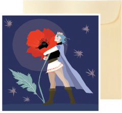 Felicitare - Fata floare