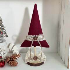 Decoratiune de Craciun - Brad de Craciun Burgundy Linen