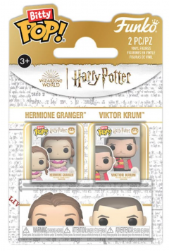 Set 2 figurine Harry Potter - Bitty Pop! Hermione Granger & Viktor Krum - Funko
