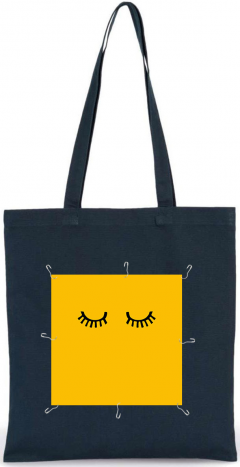 Tote bag cu patch detasabil Somnoros - Albastru